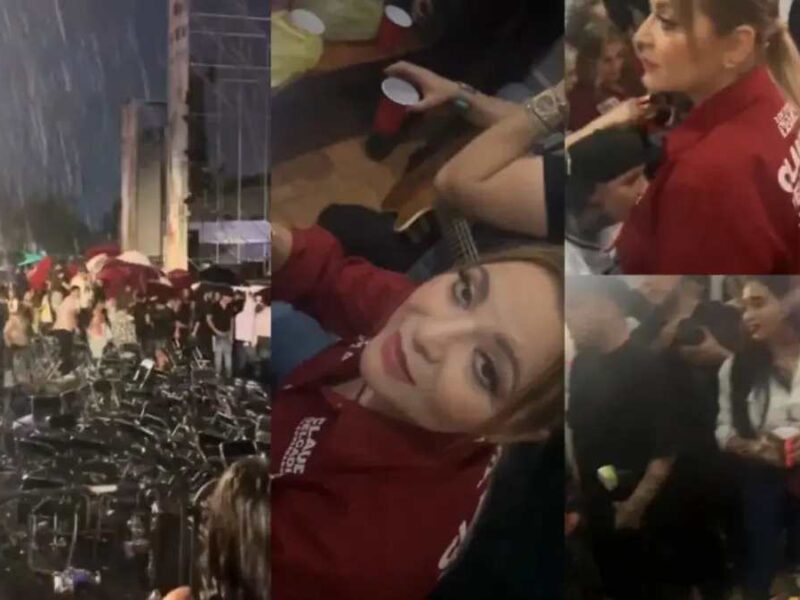 Destrozos en cierre de campaña de Claudia Sheinbaum en Jalisco